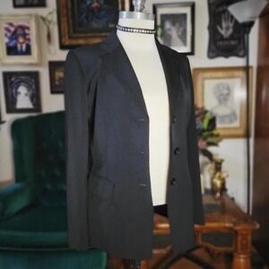 Blazer‎ Anne Klein Black Suit Jacket Womens 8P Petite Career Office Professional